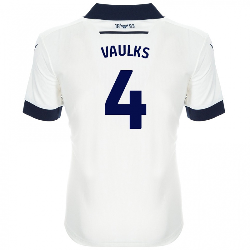 Niño Camiseta Will Vaulks #4 Blanco Azul Marino 2ª Equipación 2024/25 La Camisa México