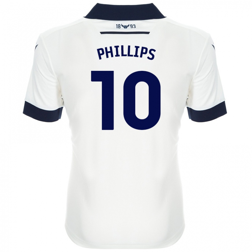 Niño Camiseta Matt Phillips #10 Blanco Azul Marino 2ª Equipación 2024/25 La Camisa México