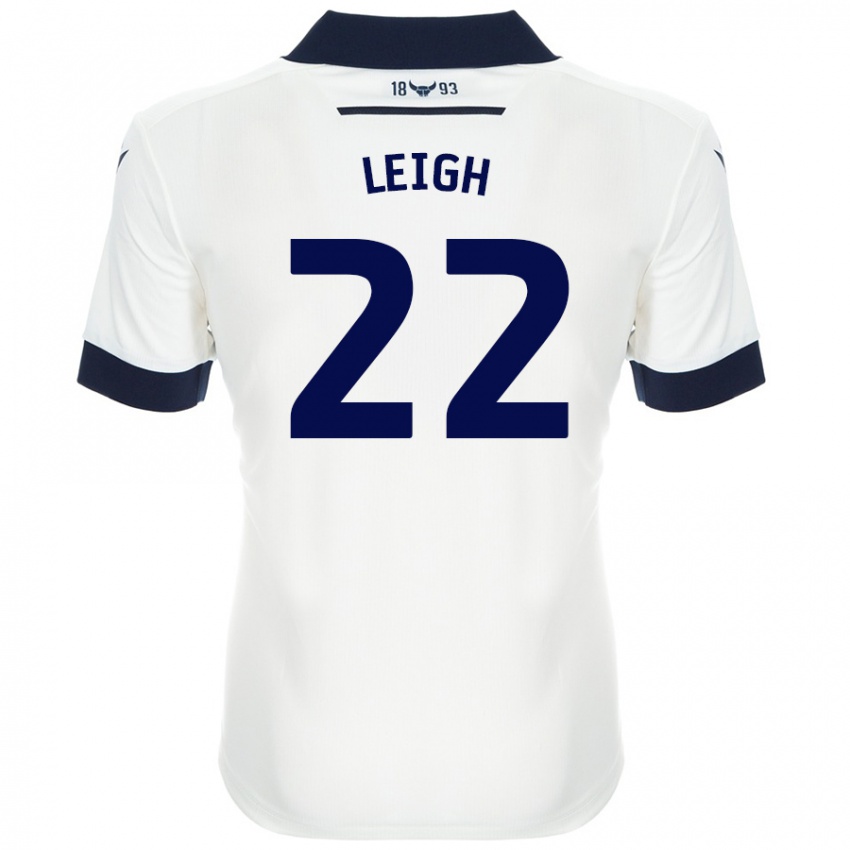 Niño Camiseta Greg Leigh #22 Blanco Azul Marino 2ª Equipación 2024/25 La Camisa México