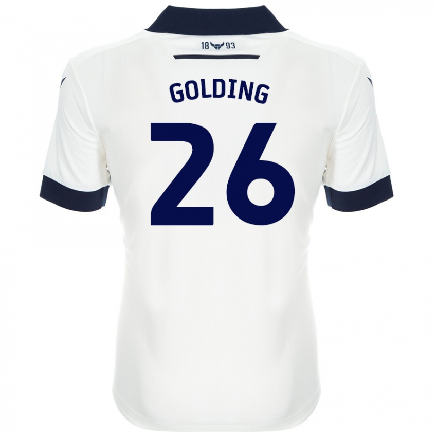 Niño Camiseta James Golding #26 Blanco Azul Marino 2ª Equipación 2024/25 La Camisa México