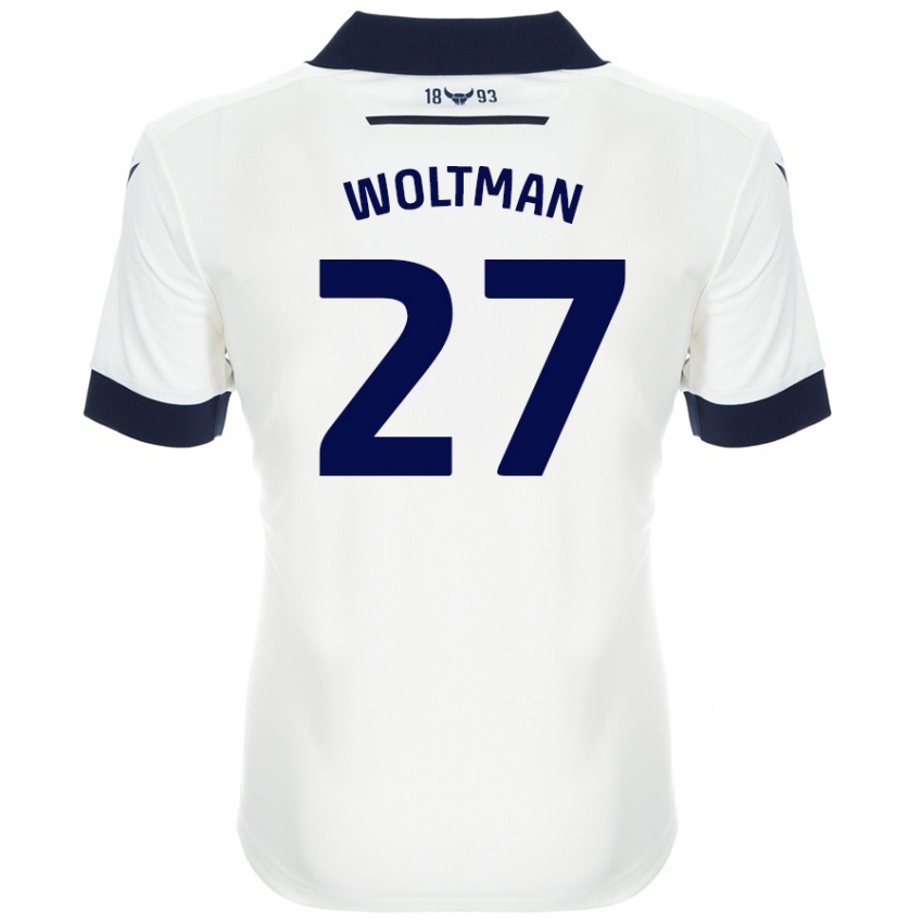 Niño Camiseta Max Woltman #27 Blanco Azul Marino 2ª Equipación 2024/25 La Camisa México