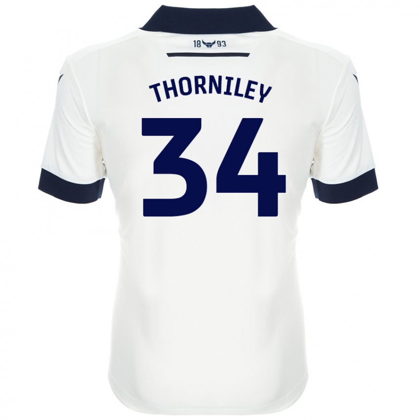 Niño Camiseta Jordan Thorniley #34 Blanco Azul Marino 2ª Equipación 2024/25 La Camisa México