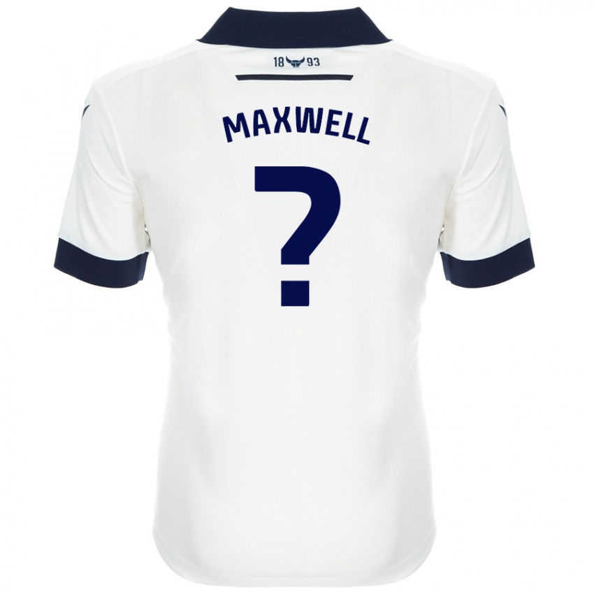 Niño Camiseta Rashane Maxwell #0 Blanco Azul Marino 2ª Equipación 2024/25 La Camisa México