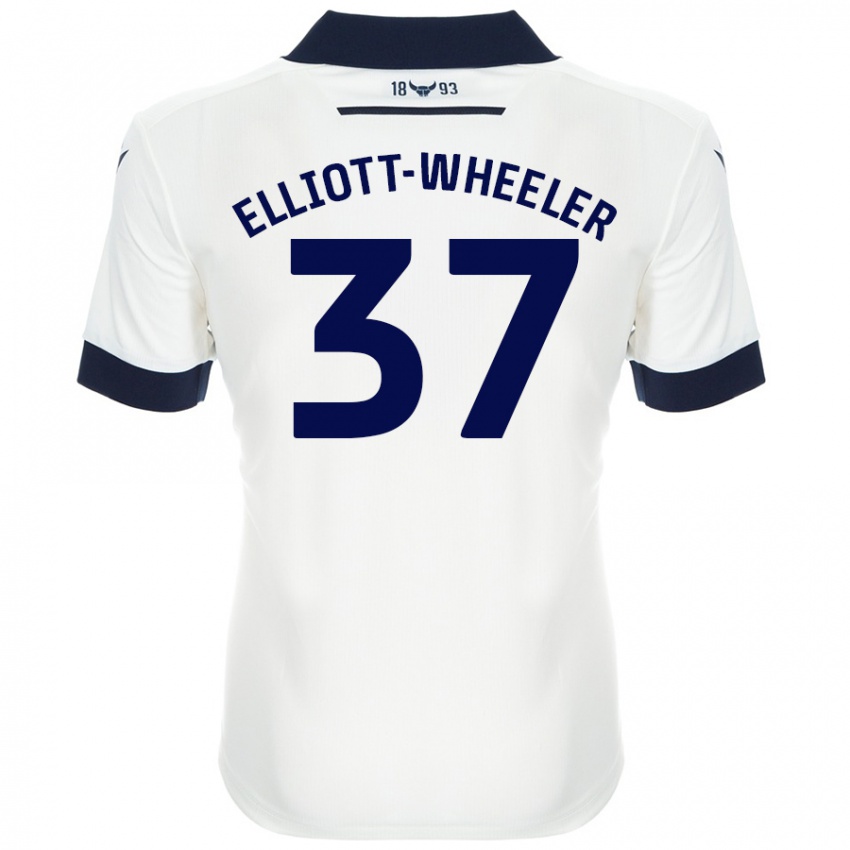 Niño Camiseta Aidan Elliott-Wheeler #37 Blanco Azul Marino 2ª Equipación 2024/25 La Camisa México