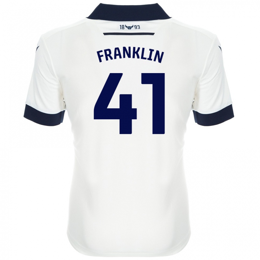 Niño Camiseta George Franklin #41 Blanco Azul Marino 2ª Equipación 2024/25 La Camisa México