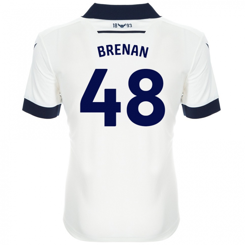 Niño Camiseta Tobias Brenan #48 Blanco Azul Marino 2ª Equipación 2024/25 La Camisa México