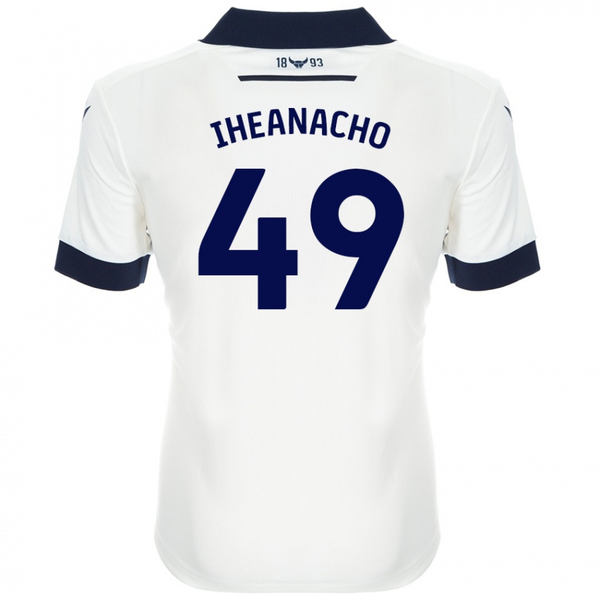 Niño Camiseta Josh Iheanacho #49 Blanco Azul Marino 2ª Equipación 2024/25 La Camisa México