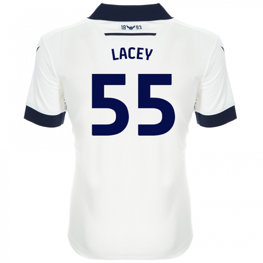 Niño Camiseta Aaron Lacey #55 Blanco Azul Marino 2ª Equipación 2024/25 La Camisa México