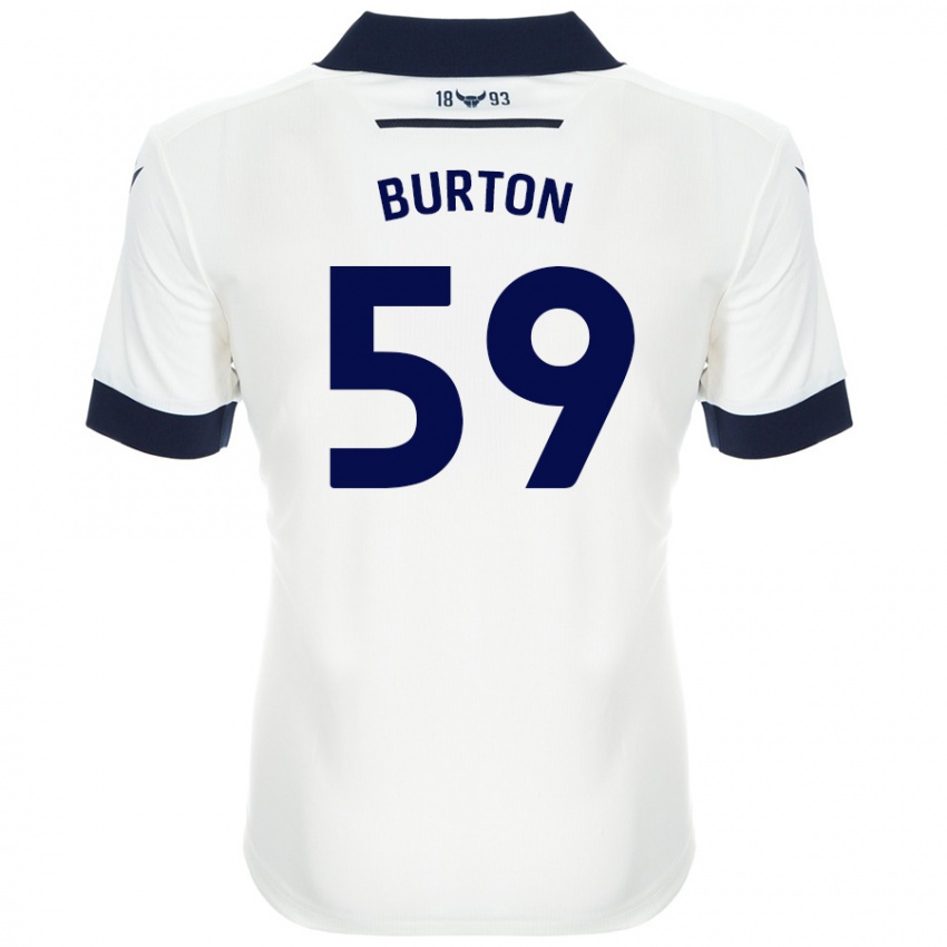 Niño Camiseta Kasway Burton #59 Blanco Azul Marino 2ª Equipación 2024/25 La Camisa México