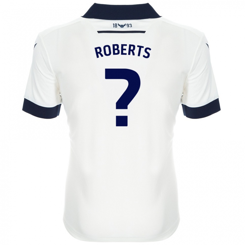 Niño Camiseta Amber Roberts #0 Blanco Azul Marino 2ª Equipación 2024/25 La Camisa México