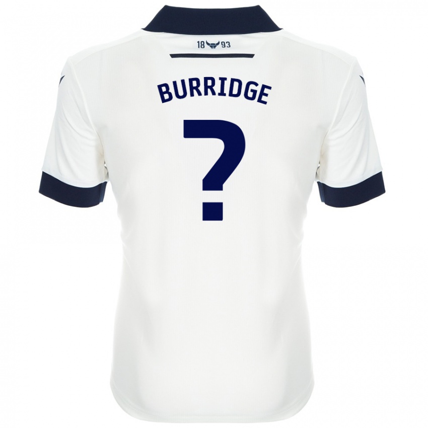 Niño Camiseta Leah Burridge #0 Blanco Azul Marino 2ª Equipación 2024/25 La Camisa México