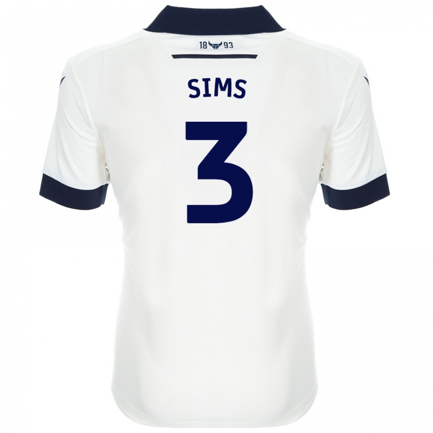 Niño Camiseta Gemma Sims #3 Blanco Azul Marino 2ª Equipación 2024/25 La Camisa México