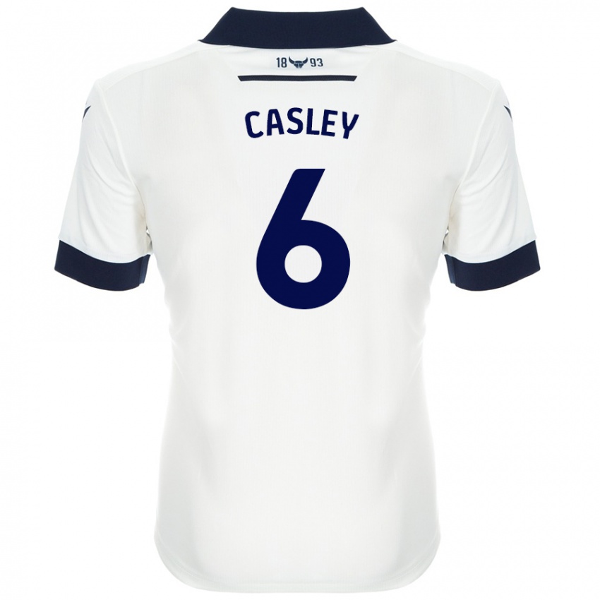 Niño Camiseta Riva Casley #6 Blanco Azul Marino 2ª Equipación 2024/25 La Camisa México