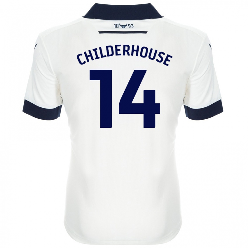 Niño Camiseta Molly Childerhouse #14 Blanco Azul Marino 2ª Equipación 2024/25 La Camisa México