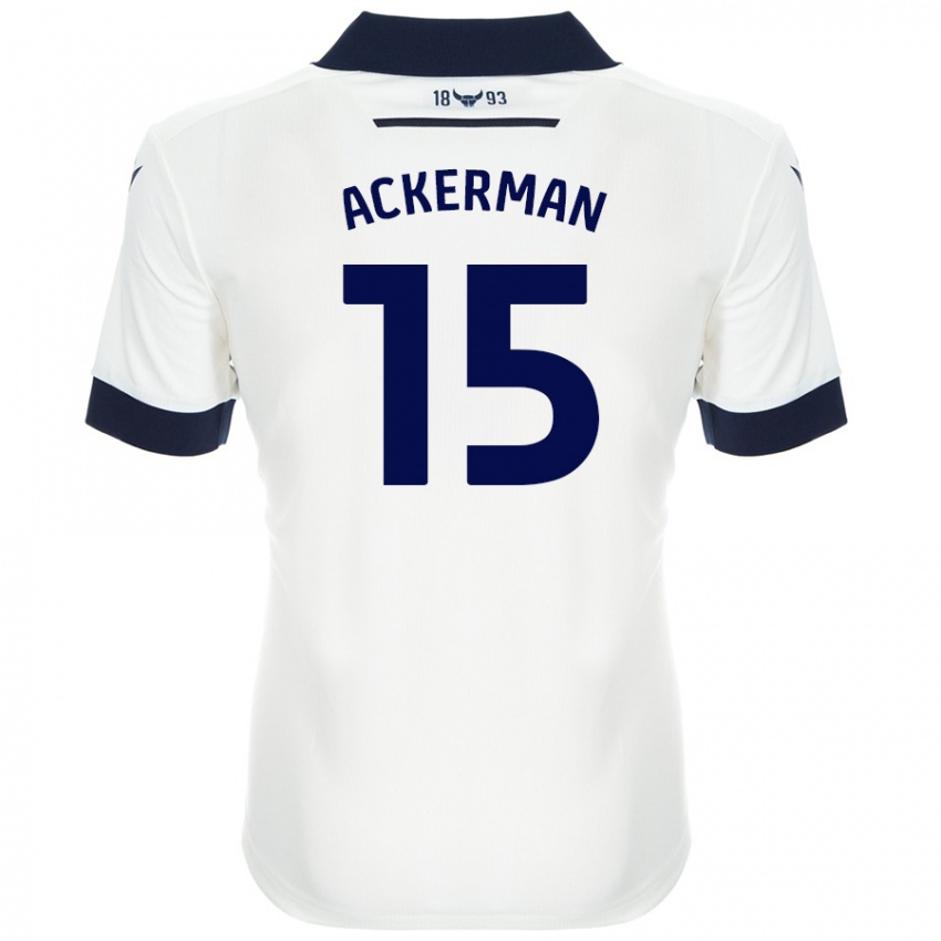 Niño Camiseta Daisy Ackerman #15 Blanco Azul Marino 2ª Equipación 2024/25 La Camisa México