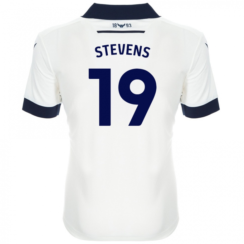 Niño Camiseta Lily Stevens #19 Blanco Azul Marino 2ª Equipación 2024/25 La Camisa México