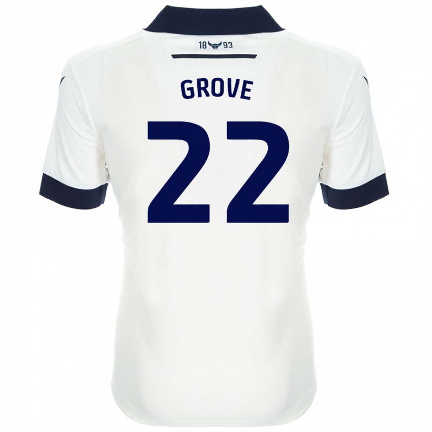 Niño Camiseta Jade Grove #22 Blanco Azul Marino 2ª Equipación 2024/25 La Camisa México