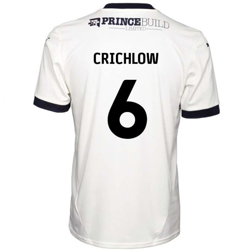 Niño Camiseta Romoney Crichlow #6 Blanquecino Negro 2ª Equipación 2024/25 La Camisa México