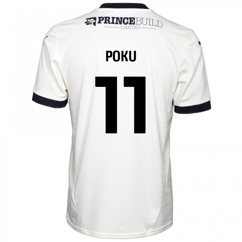 Niño Camiseta Kwame Poku #11 Blanquecino Negro 2ª Equipación 2024/25 La Camisa México