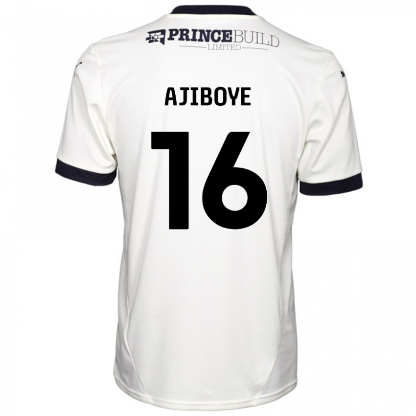 Niño Camiseta David Ajiboye #16 Blanquecino Negro 2ª Equipación 2024/25 La Camisa México