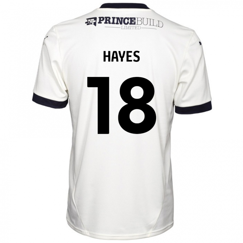 Niño Camiseta Cian Hayes #18 Blanquecino Negro 2ª Equipación 2024/25 La Camisa México