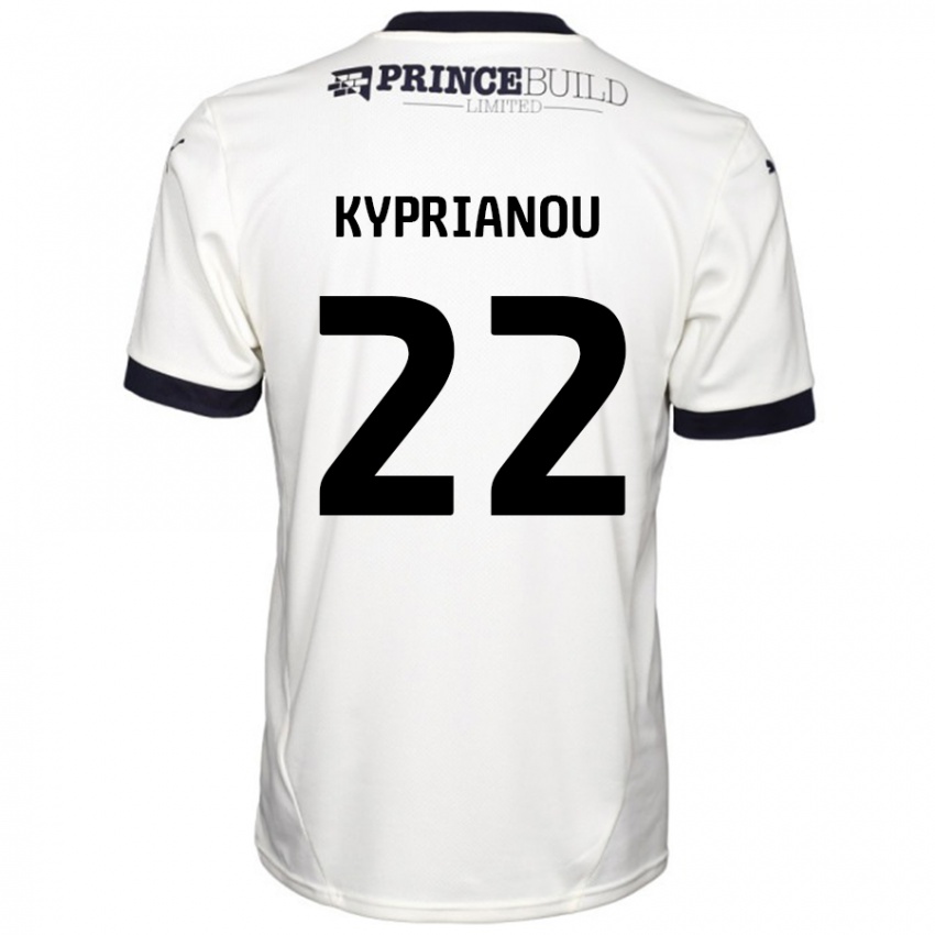 Niño Camiseta Hector Kyprianou #22 Blanquecino Negro 2ª Equipación 2024/25 La Camisa México