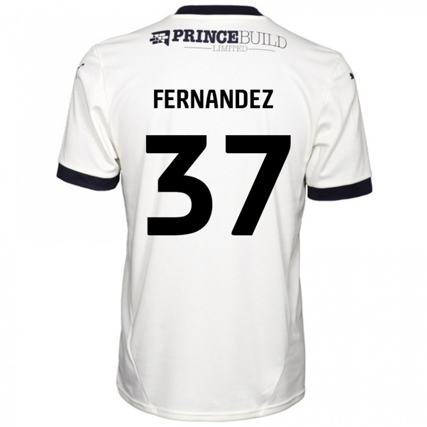 Niño Camiseta Emmanuel Fernandez #37 Blanquecino Negro 2ª Equipación 2024/25 La Camisa México