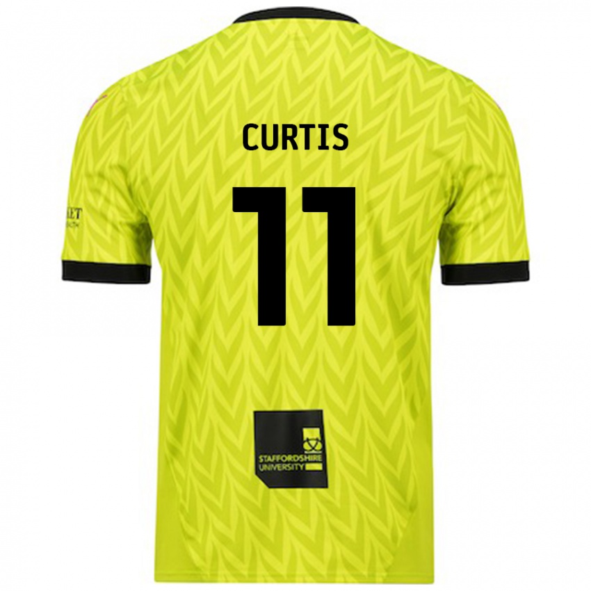 Niño Camiseta Ronan Curtis #11 Verde Fluorescente 2ª Equipación 2024/25 La Camisa México