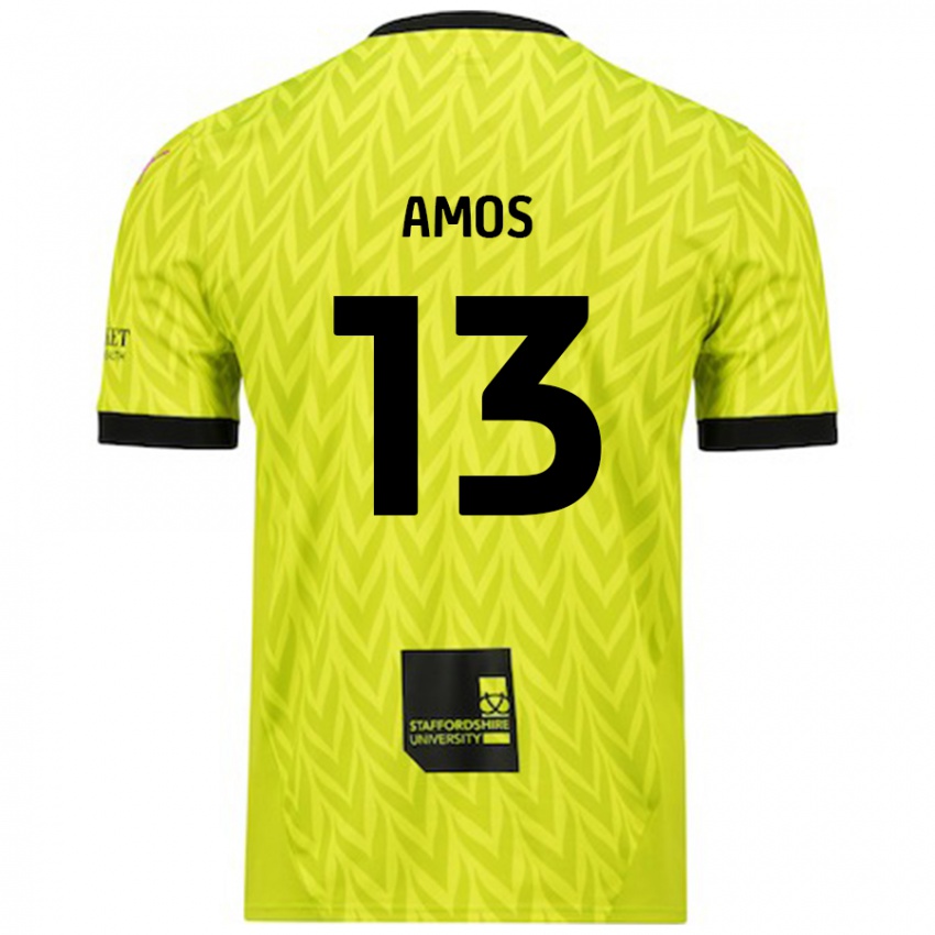 Niño Camiseta Ben Amos #13 Verde Fluorescente 2ª Equipación 2024/25 La Camisa México