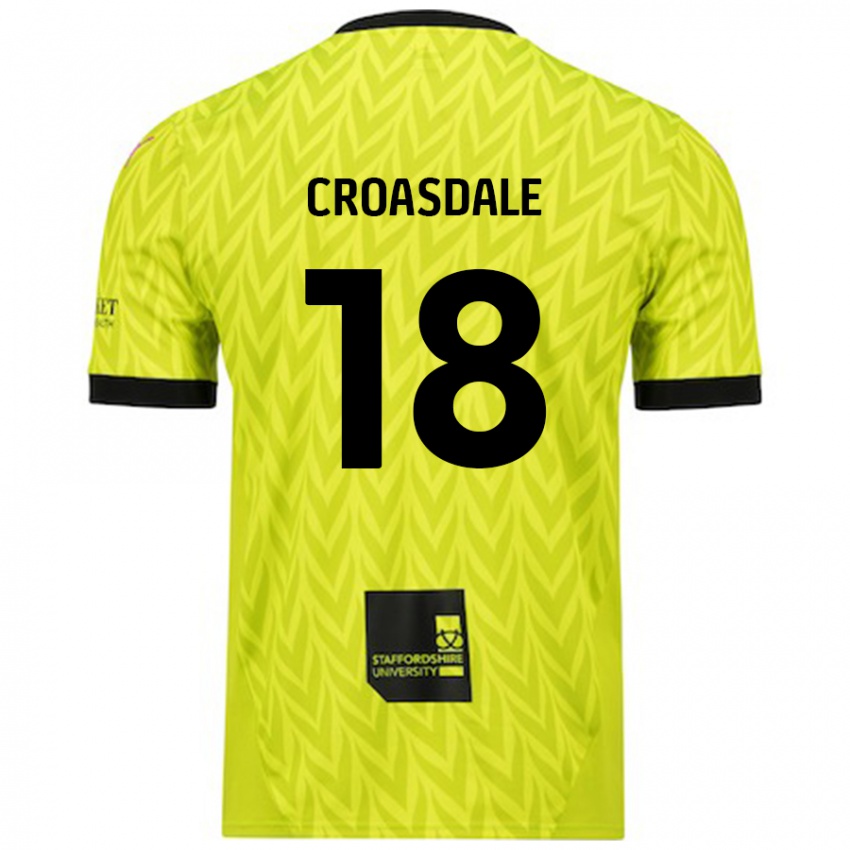 Niño Camiseta Ryan Croasdale #18 Verde Fluorescente 2ª Equipación 2024/25 La Camisa México