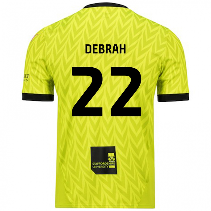 Niño Camiseta Jesse Debrah #22 Verde Fluorescente 2ª Equipación 2024/25 La Camisa México