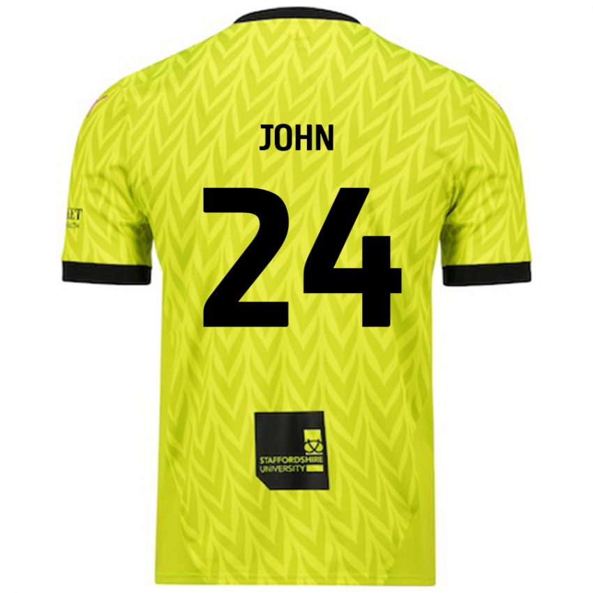 Niño Camiseta Kyle John #24 Verde Fluorescente 2ª Equipación 2024/25 La Camisa México