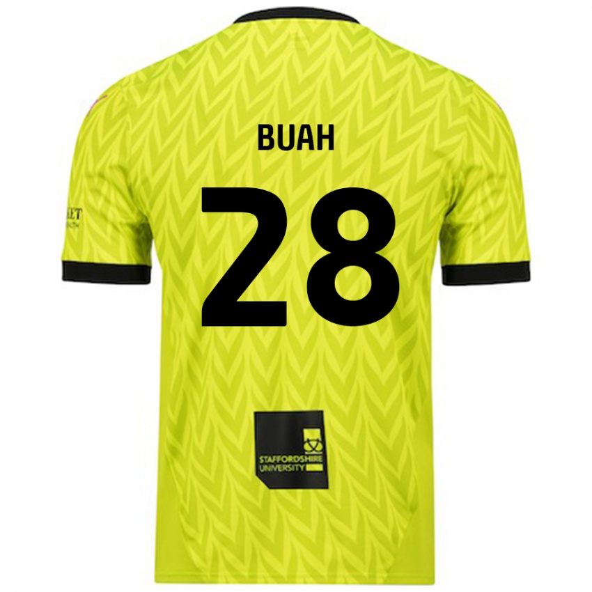 Niño Camiseta Andrew Buah #28 Verde Fluorescente 2ª Equipación 2024/25 La Camisa México