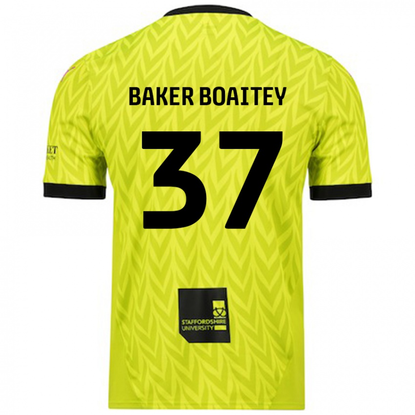 Niño Camiseta Benicio Baker-Boaitey #37 Verde Fluorescente 2ª Equipación 2024/25 La Camisa México