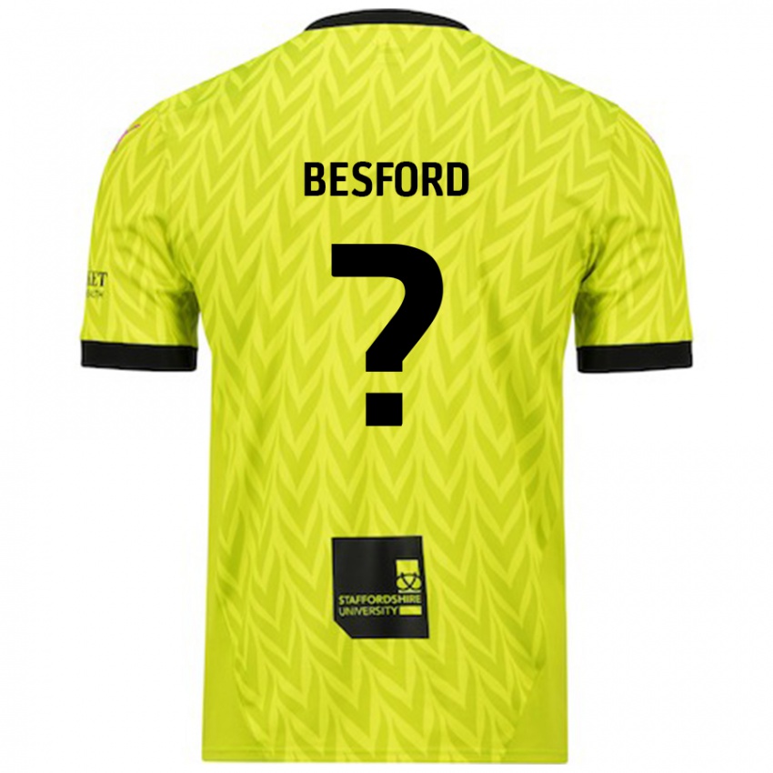 Niño Camiseta Callum Besford #0 Verde Fluorescente 2ª Equipación 2024/25 La Camisa México