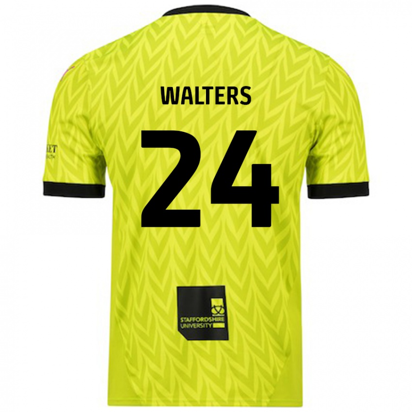 Niño Camiseta Rhys Walters #24 Verde Fluorescente 2ª Equipación 2024/25 La Camisa México