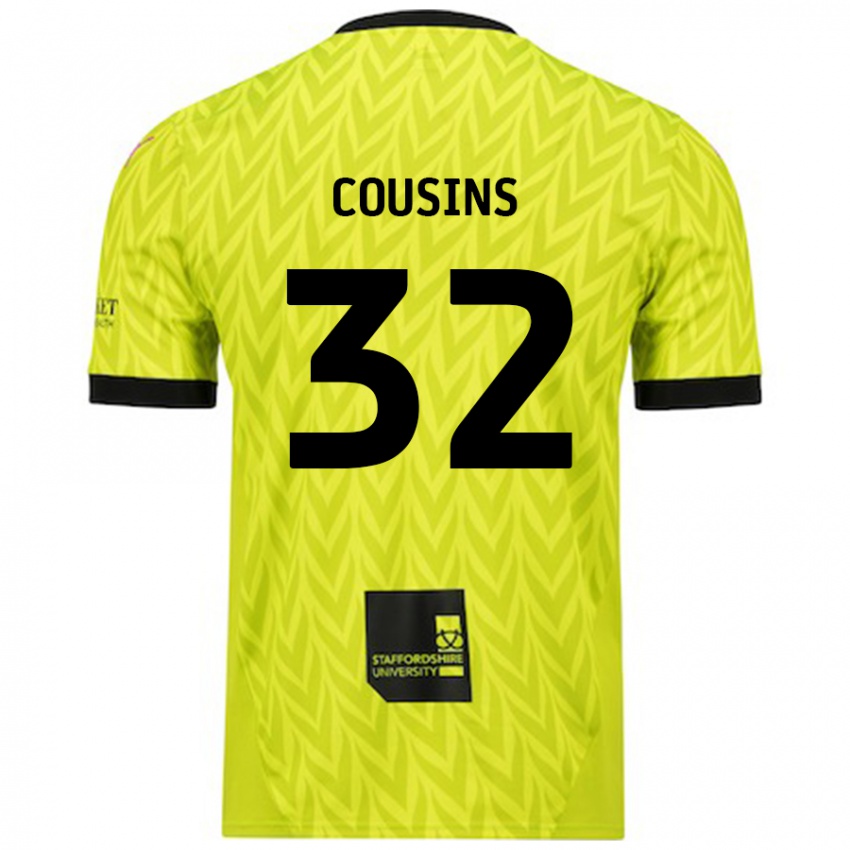 Niño Camiseta Logan Cousins #32 Verde Fluorescente 2ª Equipación 2024/25 La Camisa México