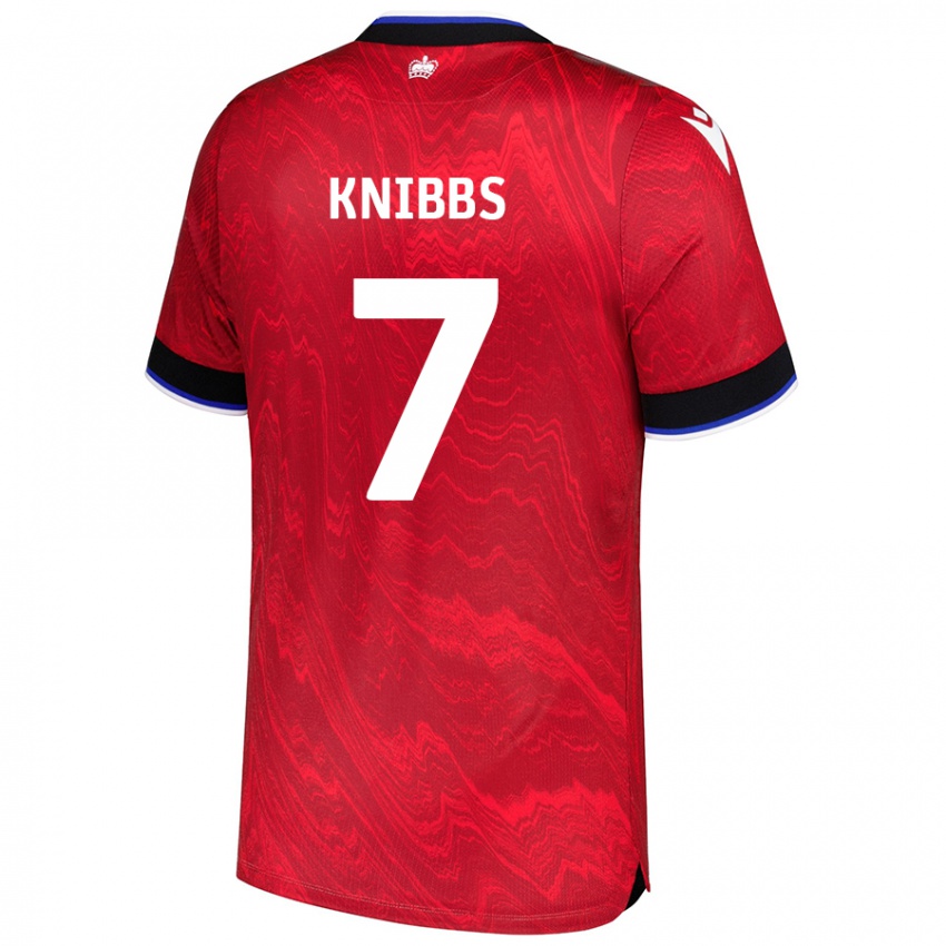 Niño Camiseta Harvey Knibbs #7 Rojo Negro 2ª Equipación 2024/25 La Camisa México