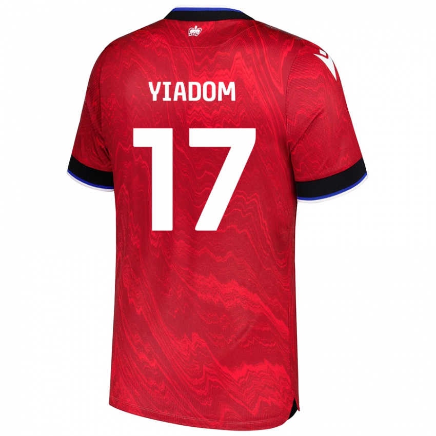 Niño Camiseta Andy Yiadom #17 Rojo Negro 2ª Equipación 2024/25 La Camisa México