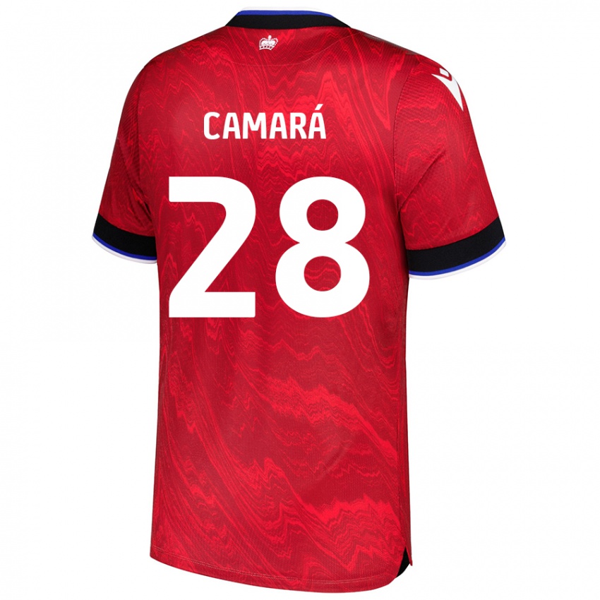 Niño Camiseta Mamadi Camará #28 Rojo Negro 2ª Equipación 2024/25 La Camisa México