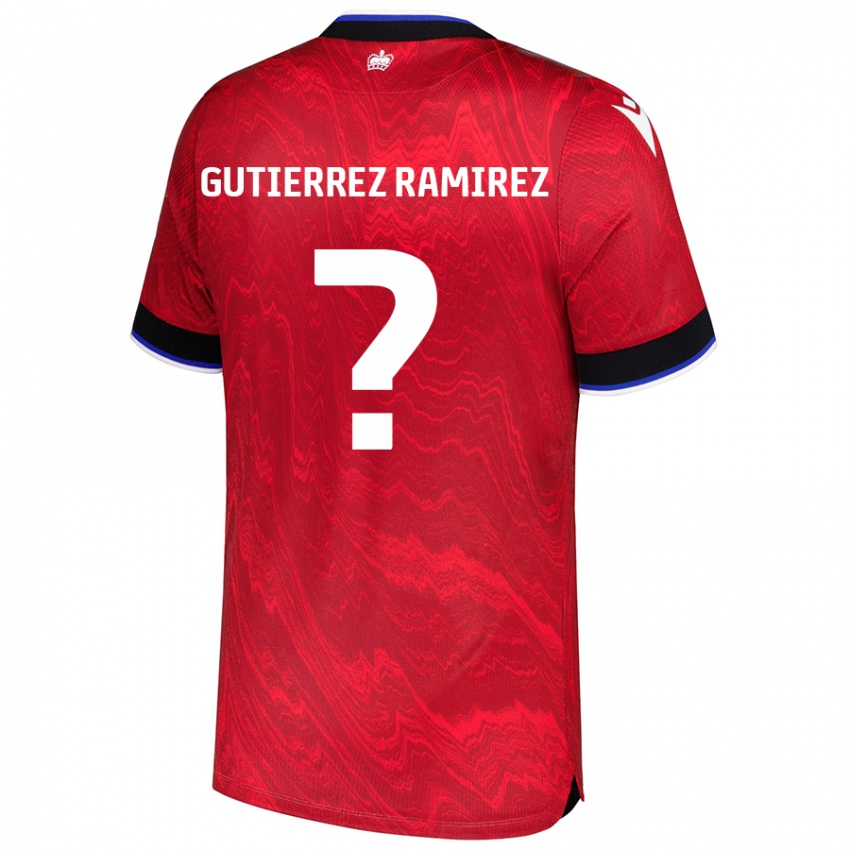 Niño Camiseta William Gutierrez Ramirez #0 Rojo Negro 2ª Equipación 2024/25 La Camisa México