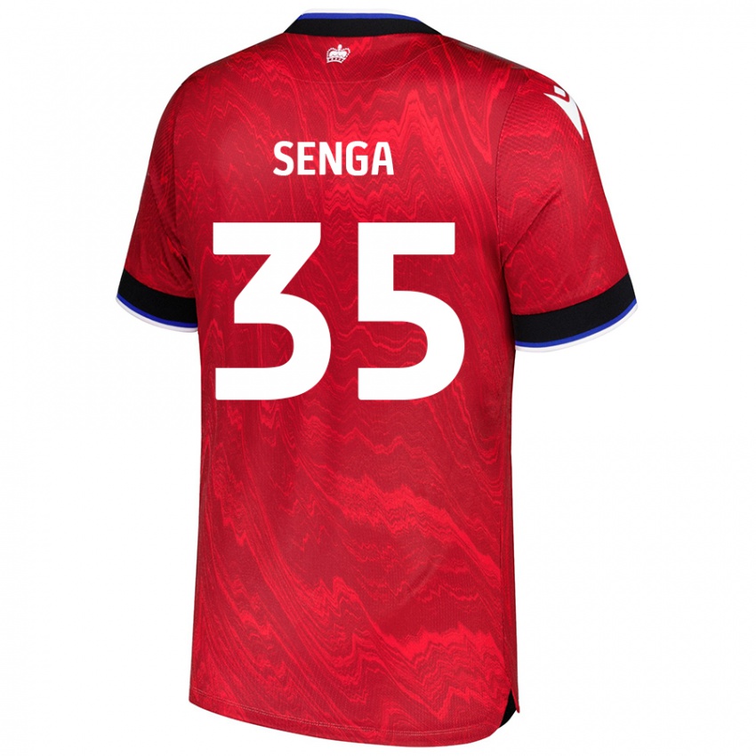 Niño Camiseta Jack Senga #35 Rojo Negro 2ª Equipación 2024/25 La Camisa México