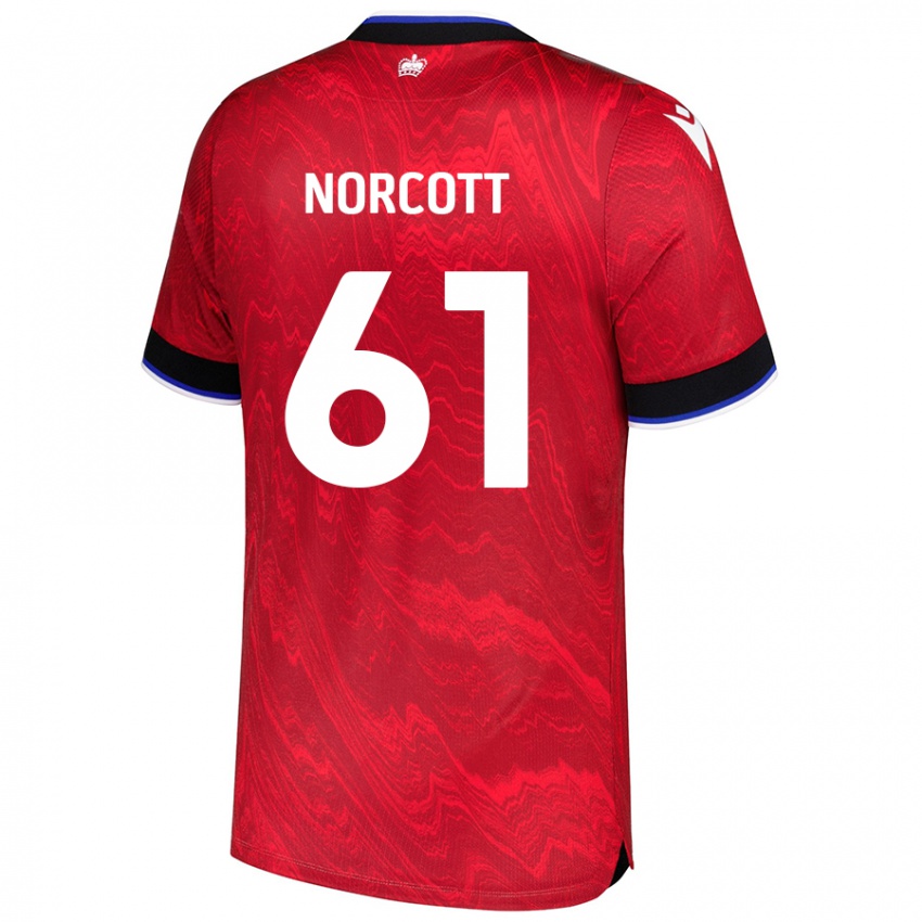 Niño Camiseta Tom Norcott #61 Rojo Negro 2ª Equipación 2024/25 La Camisa México