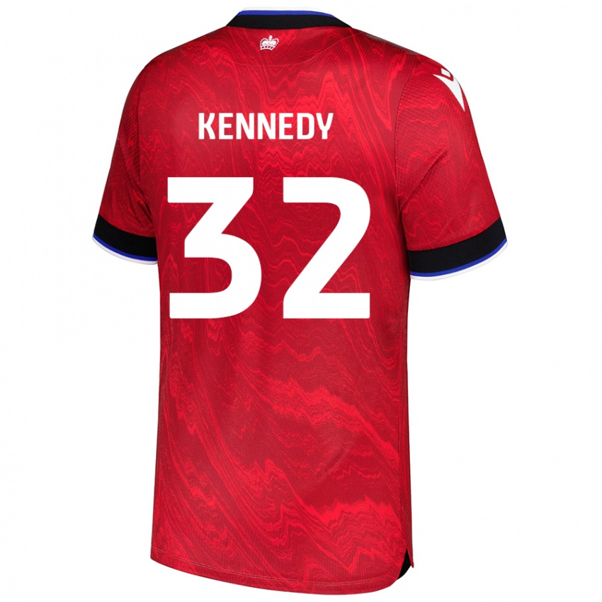 Niño Camiseta Stevie Kennedy #32 Rojo Negro 2ª Equipación 2024/25 La Camisa México