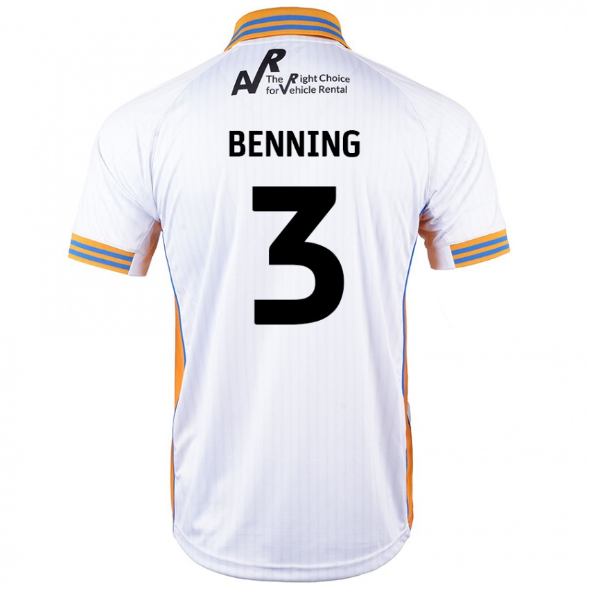 Niño Camiseta Mal Benning #3 Blanco 2ª Equipación 2024/25 La Camisa México