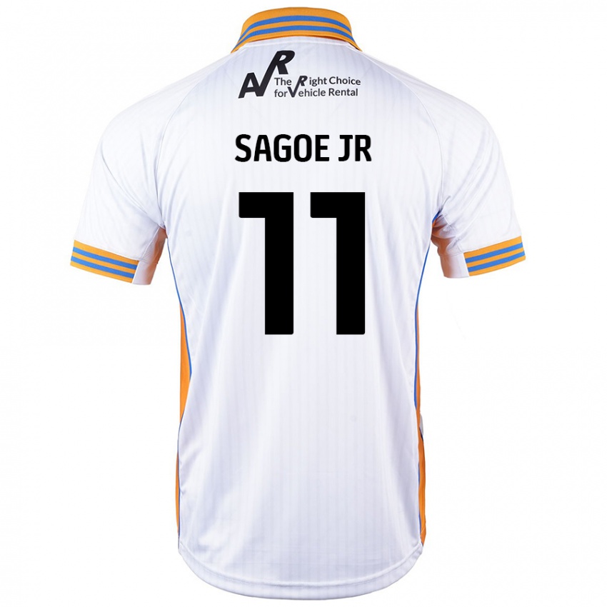 Niño Camiseta Charles Sagoe Jr #11 Blanco 2ª Equipación 2024/25 La Camisa México