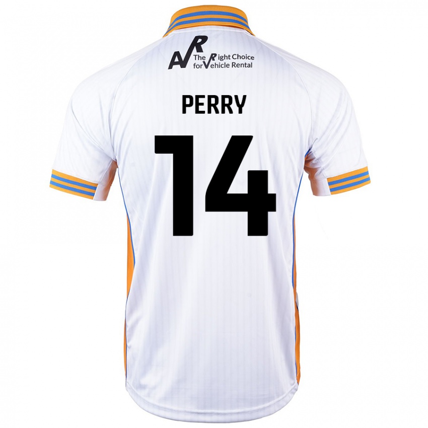 Niño Camiseta Taylor Perry #14 Blanco 2ª Equipación 2024/25 La Camisa México