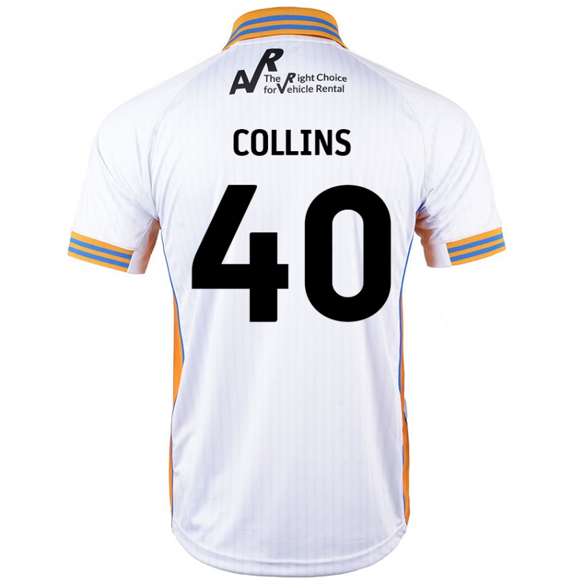 Niño Camiseta Jude Collins #40 Blanco 2ª Equipación 2024/25 La Camisa México