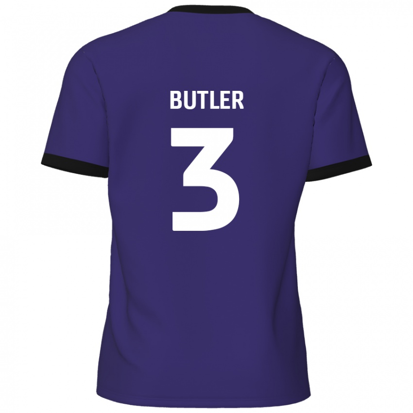 Niño Camiseta Dan Butler #3 Púrpura 2ª Equipación 2024/25 La Camisa México