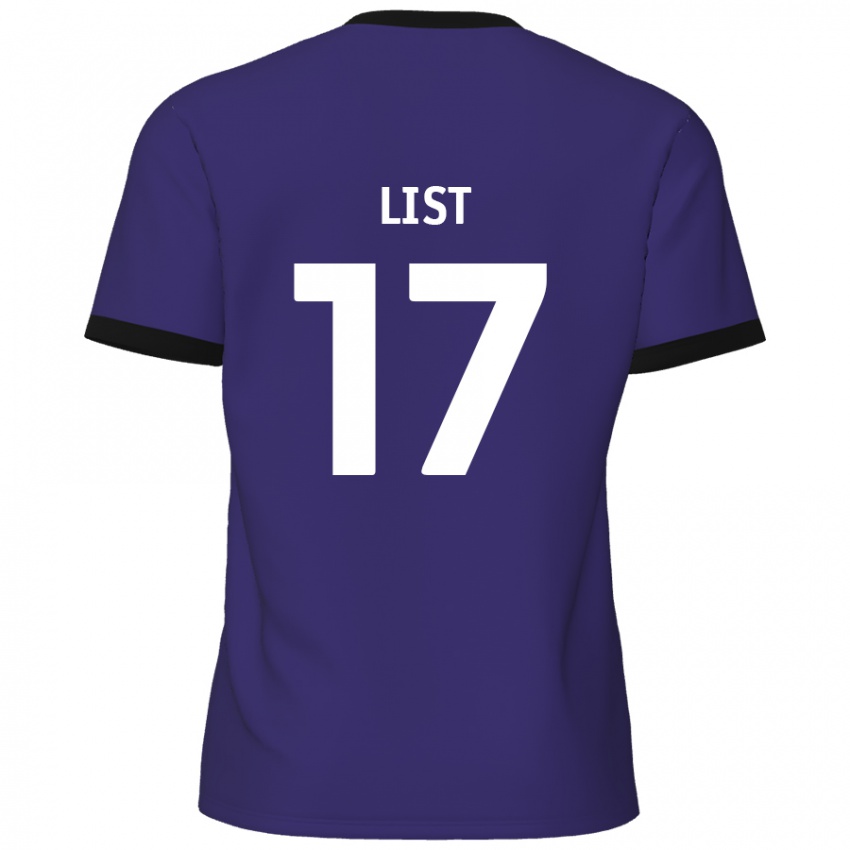 Niño Camiseta Elliott List #17 Púrpura 2ª Equipación 2024/25 La Camisa México